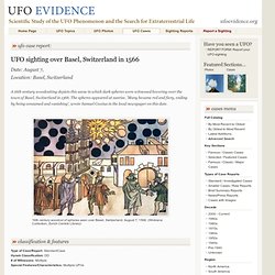 UFO sighting over Basel, Switzerland in 1566 - Basel, Switzerland - August 7,