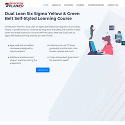 Lean Six Sigma Yellow and Green Belt Certification