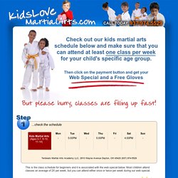 Sign up for Kids Martial Arts in Dayton Ohio