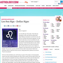 Leo Sun Sign - Zodiac Signs