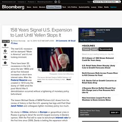 158 Years Signal U.S. Expansion to Last Until Yellen Stops It