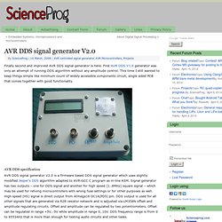 AVR DDS signal generator V2.0 - Scientific, embedded, biomedical