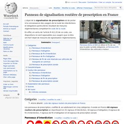 Panneau de signalisation routière de prescription en France
