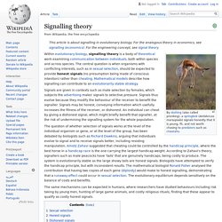 Signalling theory - Wikipedia