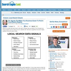 20+ Signals That Make Your Business Easier To Find in Local Search Engines