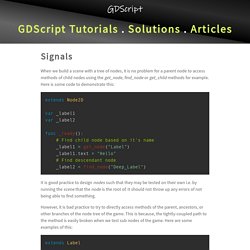 Signals in Godot