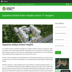 Signature Global Andor Heights sector 71 Gurgaon