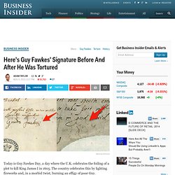 Guy Fawkes Signature After Torture