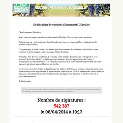 Signez la pétition soutenons E.Giboulot