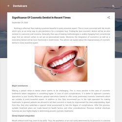 Significance Of Cosmetic Dentist In Recent Times