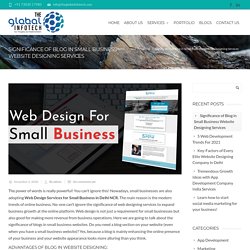 Web Design Services for Small Business in Delhi NCR