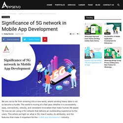 Appsinvo : Significance of 5G network in Mobile App Development
