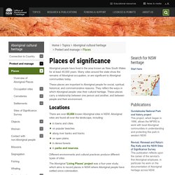 Aboriginal places of significance