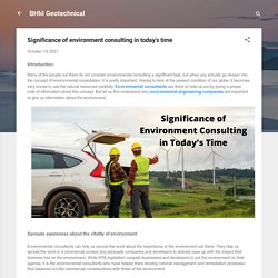 Significance of environment consulting in today’s time
