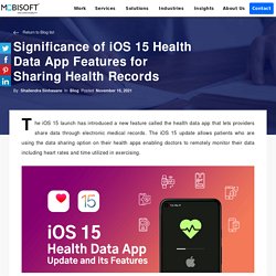 Significance of iOS 15 Health Data App Features for Sharing Health Records