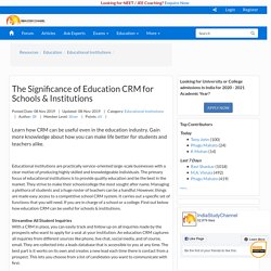 The Significance of Education CRM for Schools & Institutions