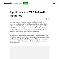 Significance of TPA in Health Insurance
