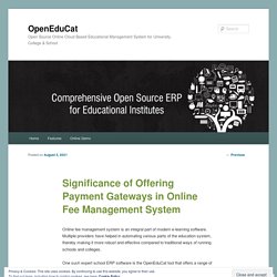 Significance of Offering Payment Gateways in Online Fee Management System