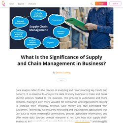 What is the Significance of Supply and Chain Management in Business? - Emma Ludwig