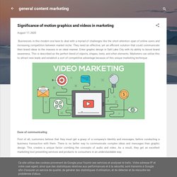 Significance of motion graphics and videos in marketing
