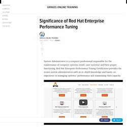 Significance of Red Hat Enterprise Performance Tuning