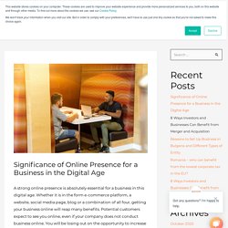 Significance of Online Presence for a Business in the Digital Age - CompyCo