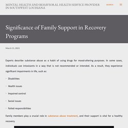 Significance of Family Support in Recovery Programs