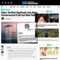 Video: The Most Significant Leak About Extraterrestrial Craft Just Went Public
