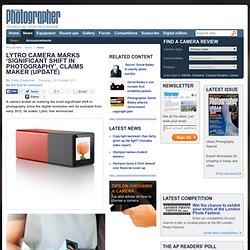 Lytro camera marks ‘significant shift in photography’, claims maker (update) news - Amateur Photographer - news, camera reviews, lens reviews, camera equipment guides, photography courses, competitions, photography forums