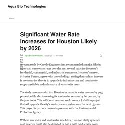 Significant Water Rate Increases for Houston Likely by 2026