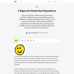 5 Signs of a Great User Experience