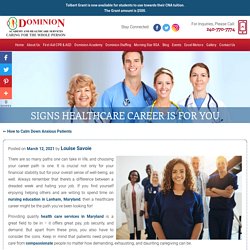 Signs Healthcare Career Is for You
