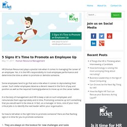 5 Signs it’s Time to Promote an Employee Up  