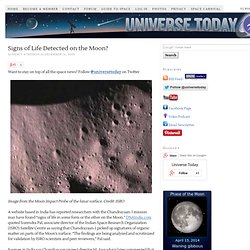 Signs of Life Detected on the Moon?