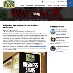 5 Signs You’ll be Needing for Your Business Post-COVID