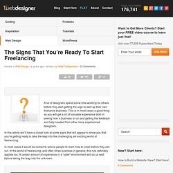 The Signs That You're Ready To Start Freelancing