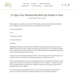 12 Signs Your Relationship With Eye Health Is Toxic