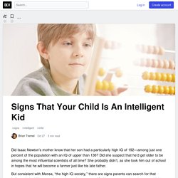 Signs That Your Child Is An Intelligent Kid - DEV