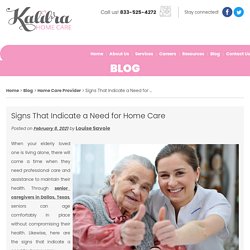 Signs That Indicate a Need for Home Care