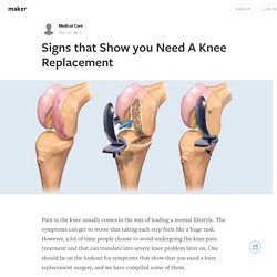 Signs that Show you Need A Knee Replacement