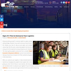 Signs It's Time to Outsource Your Logistics