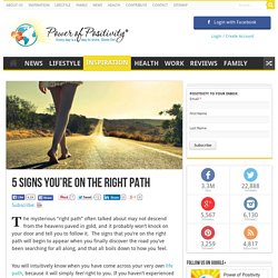 5 Signs You're On the Right Path