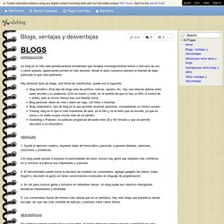 sileblog - Blogs, ventajas y desventajas