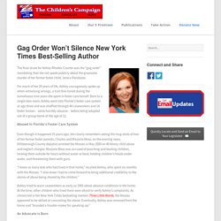 Gag Order Won’t Silence New York Times Best-Selling Author