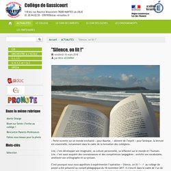 "Silence, on lit !" - Collège de Gassicourt