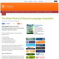 The Silent Period of Second Language Acquisition