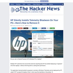 HP Silently Installs Telemetry Bloatware On Your PC—Here's How to Remove It