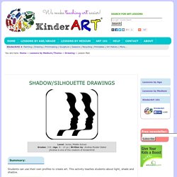 Shadow / Silhouette Pictures: Drawing Lessons for Kids: KinderArt ® Elementary School Art Education