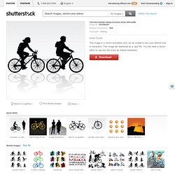 Man And Woman Riding A Bicycle Vector Silhouette - 102258391