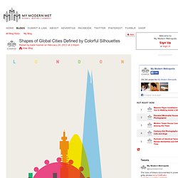 Shapes of Global Cities Defined by Colorful Silhouettes